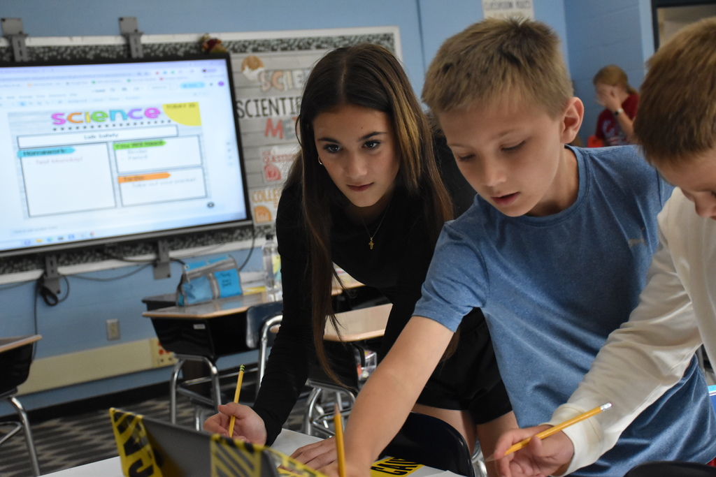 Scenes from Mrs Kayla Eick’s 6th grade science class Wednesday afternoon. 