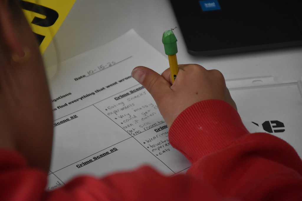 Scenes from Mrs Kayla Eick’s 6th grade science class Wednesday afternoon. 