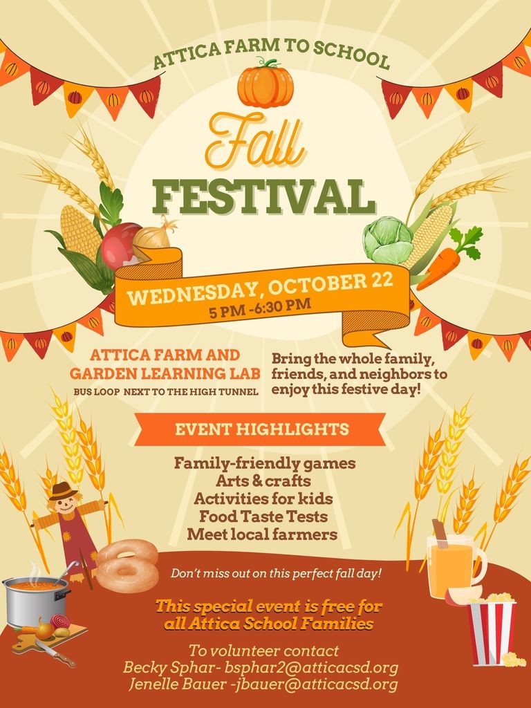 Fall festival informational flyer.