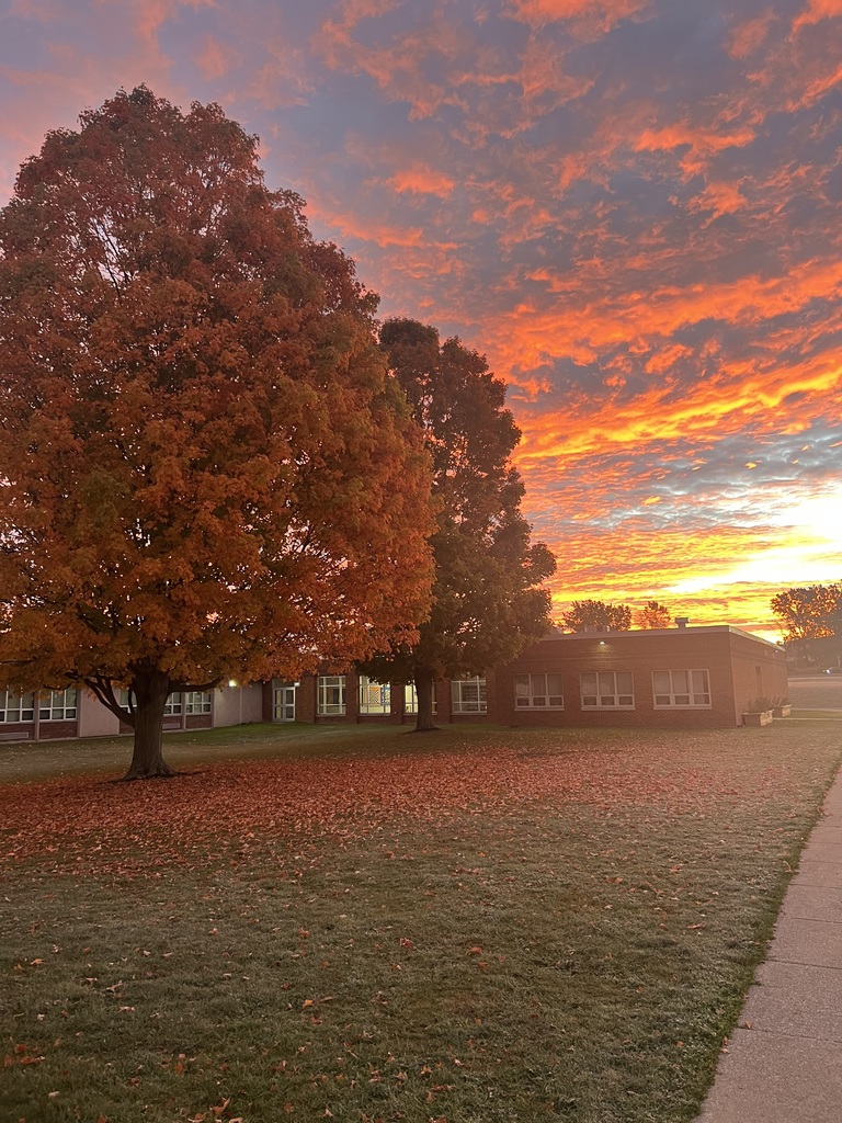 Sunrise over Attica Middle School.
