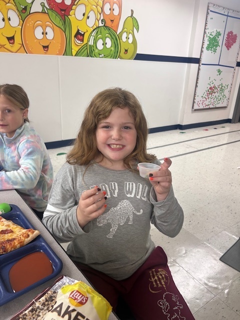 Scenes from Oct. 17’s caprese salad cup taste test at Attica Elementary School.