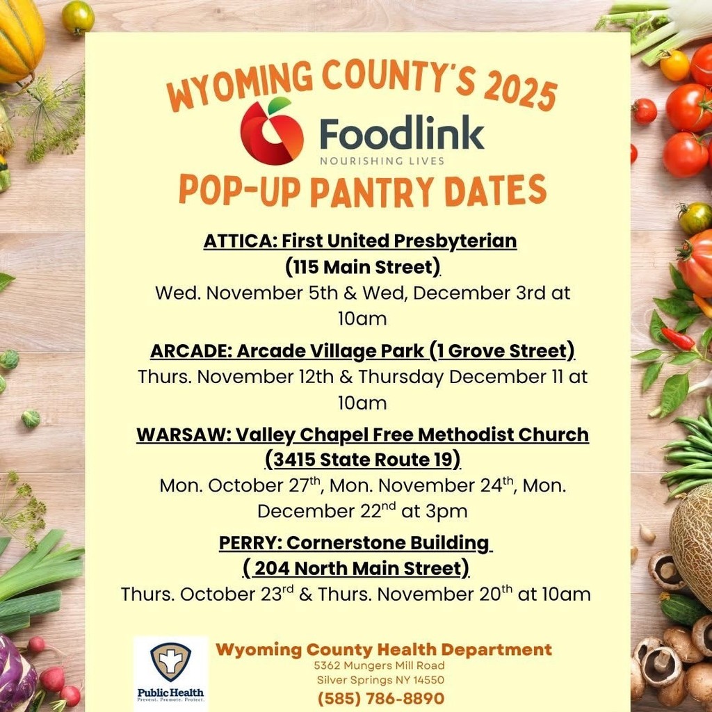 Pop-Up Pantries informational flyer.