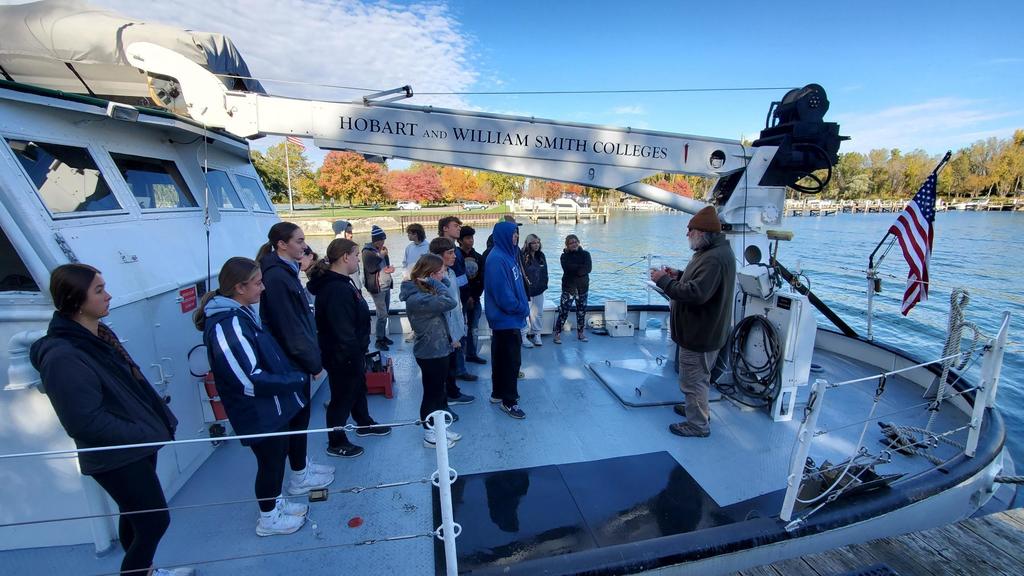 Scenes from Mrs. Elizabeth Winter's AP biology and Mrs. Jenna Linsey's local outdoor sciences students’ field trip to Seneca Lake earlier this week. 