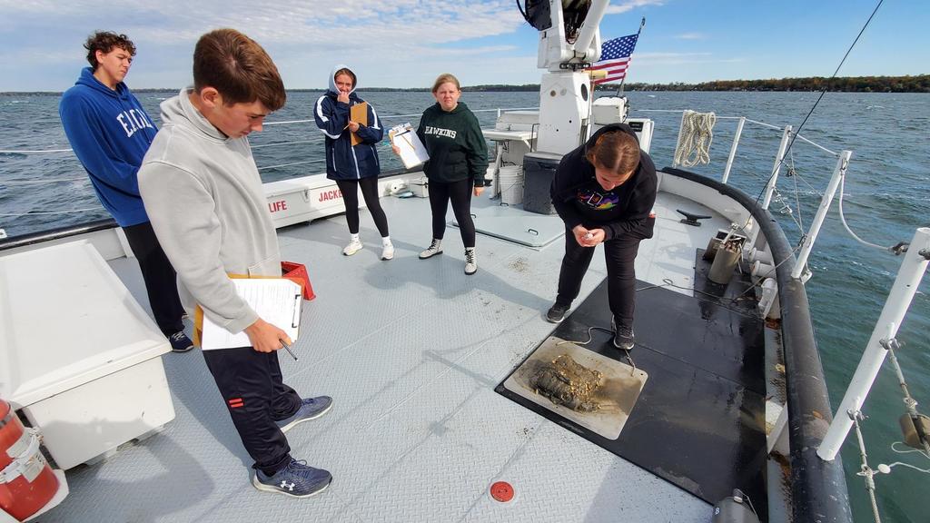 Scenes from Mrs. Elizabeth Winter's AP biology and Mrs. Jenna Linsey's local outdoor sciences students’ field trip to Seneca Lake earlier this week. 