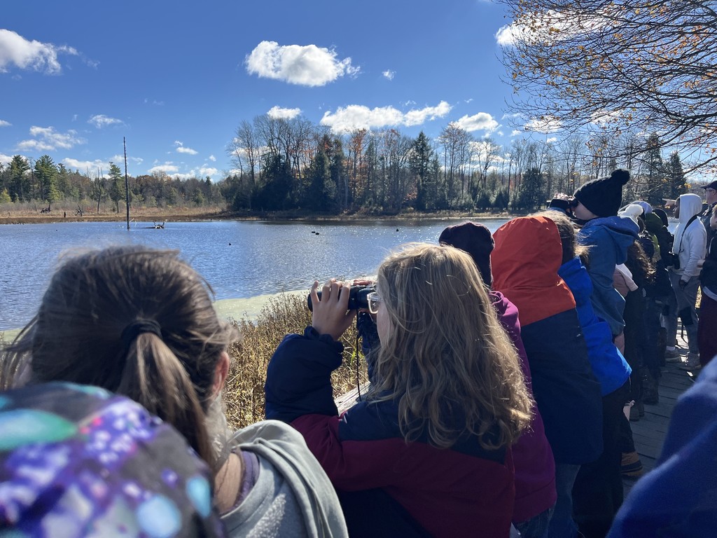 Scenes from sixth graders’ field trip to Beaver Meadow Nature Center Tuesday. 