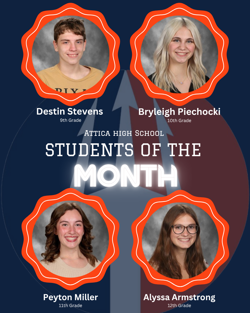 Student of the Month graphic.