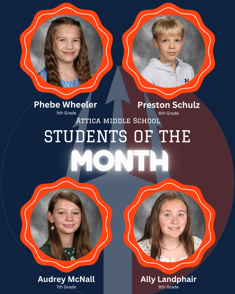 Student of the Month graphic.
