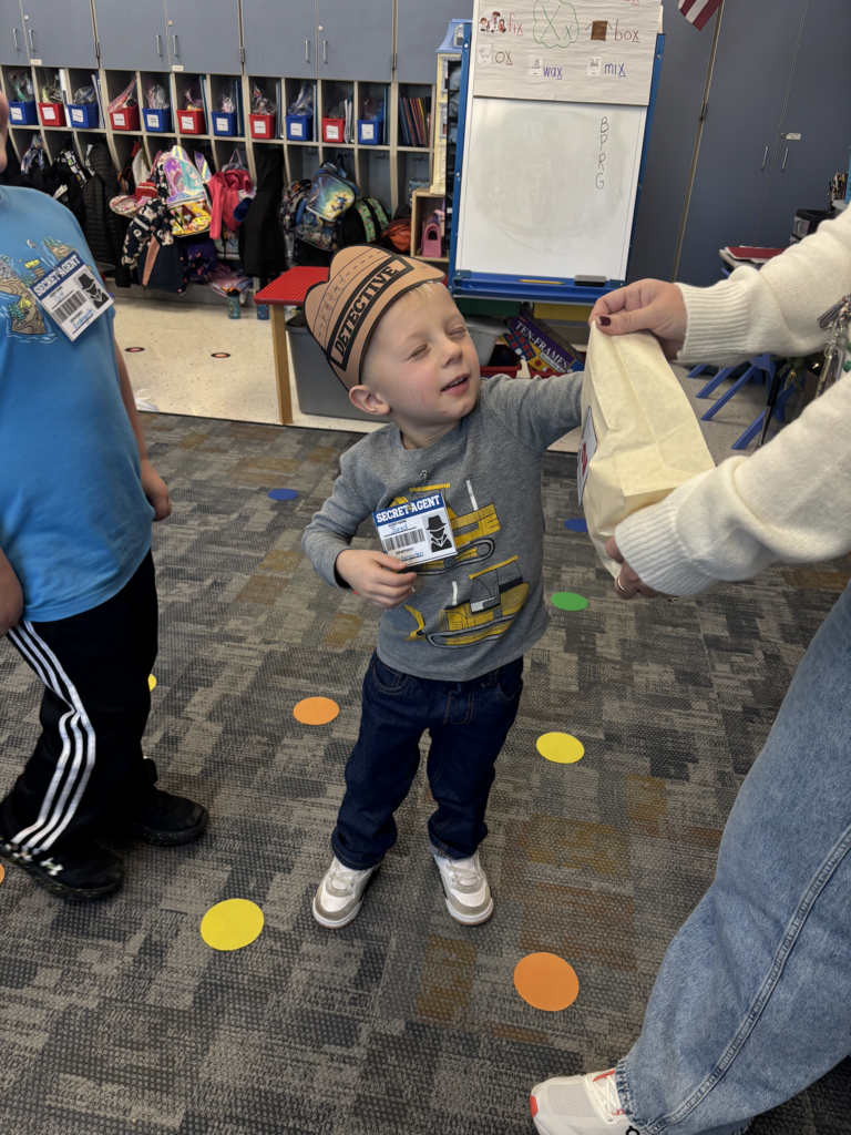 Scenes from Kristin Janes’s sense detectives activity Friday.