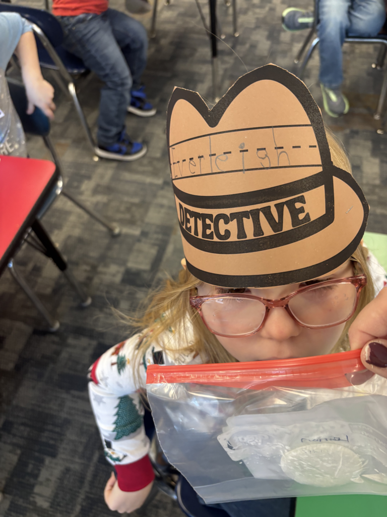 Scenes from Kristin Janes’s sense detectives activity Friday.