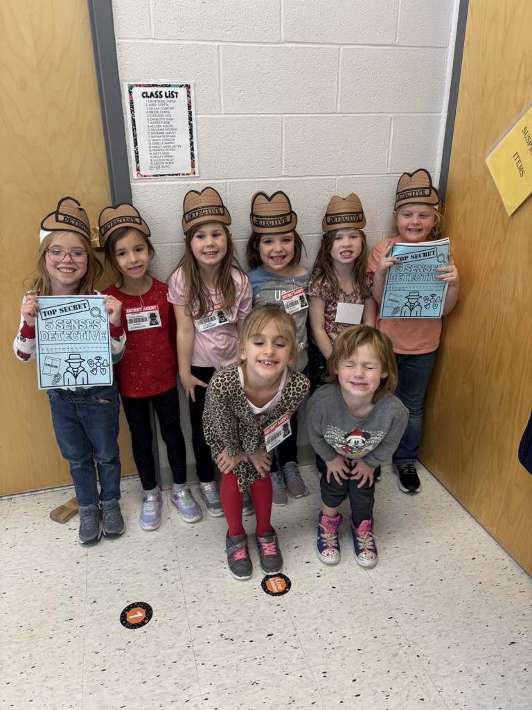 Scenes from Kristin Janes’s sense detectives activity Friday.