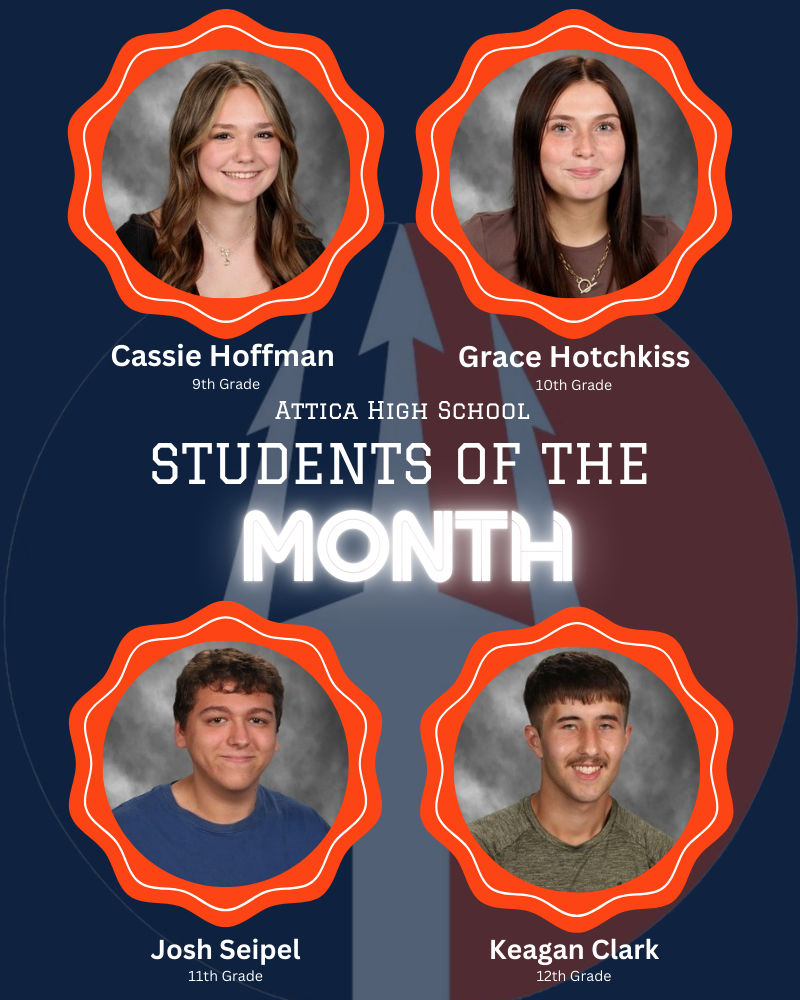 High School Student of the Month graphic.
