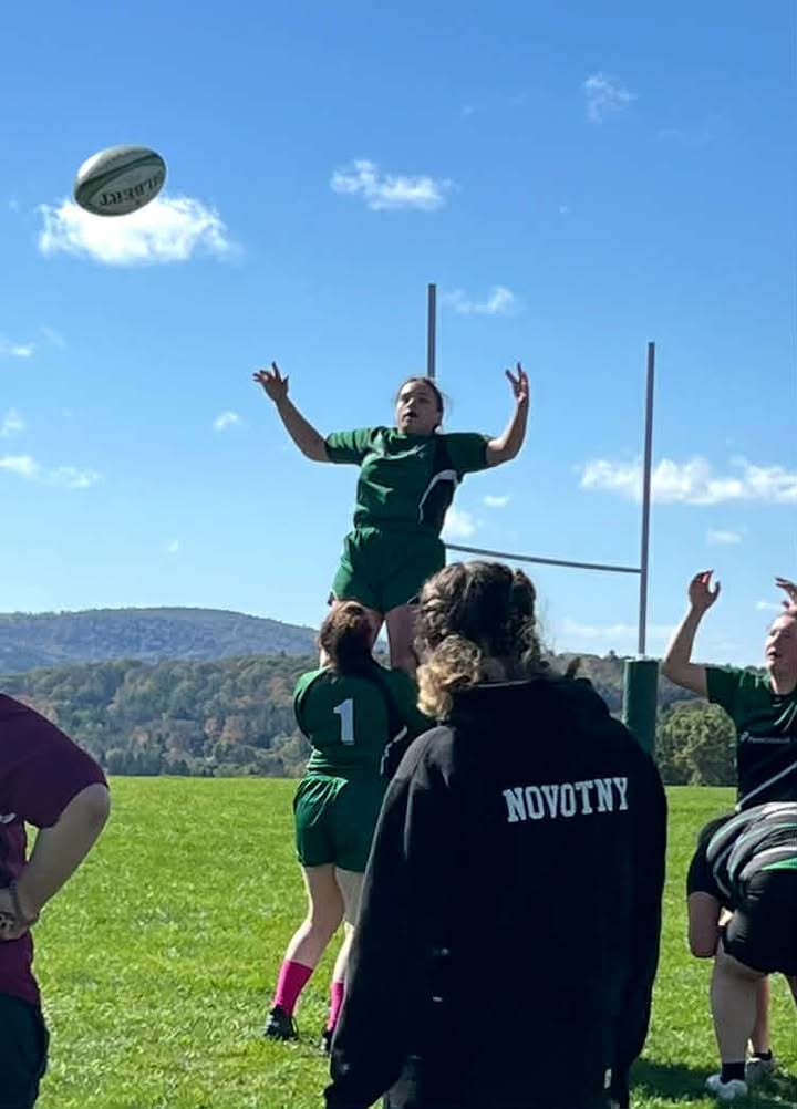 Attica alumna Leah Ford (Class of 2024) is pictured competing for Binghamton University’s women’s rugby team, the Binghamton She-Devils. Ford’s team took fourth place at the National Collegiate Rugby Division II Championships in Houston, Texas, earlier this month.