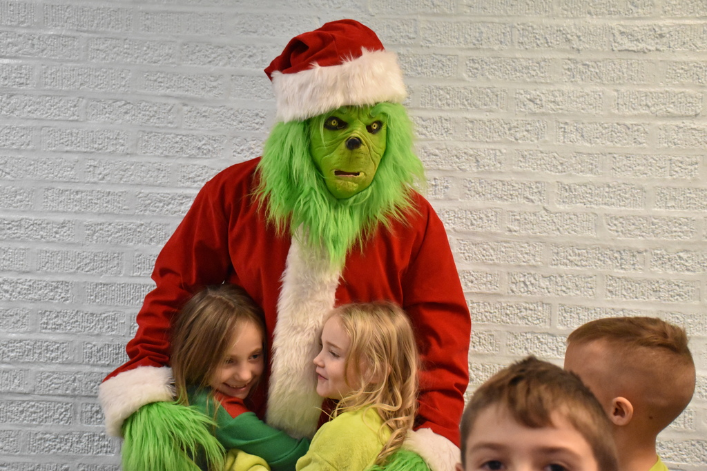 Scenes from Grinch Day at Attica Elementary School Wednesday morning. 