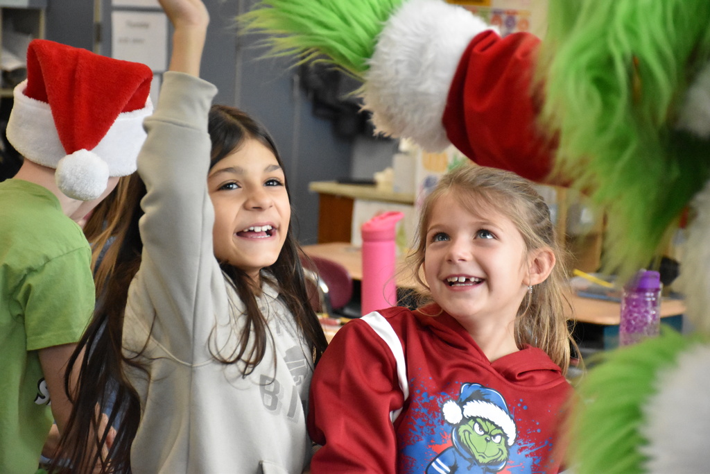 Scenes from Grinch Day at Attica Elementary School Wednesday morning. 