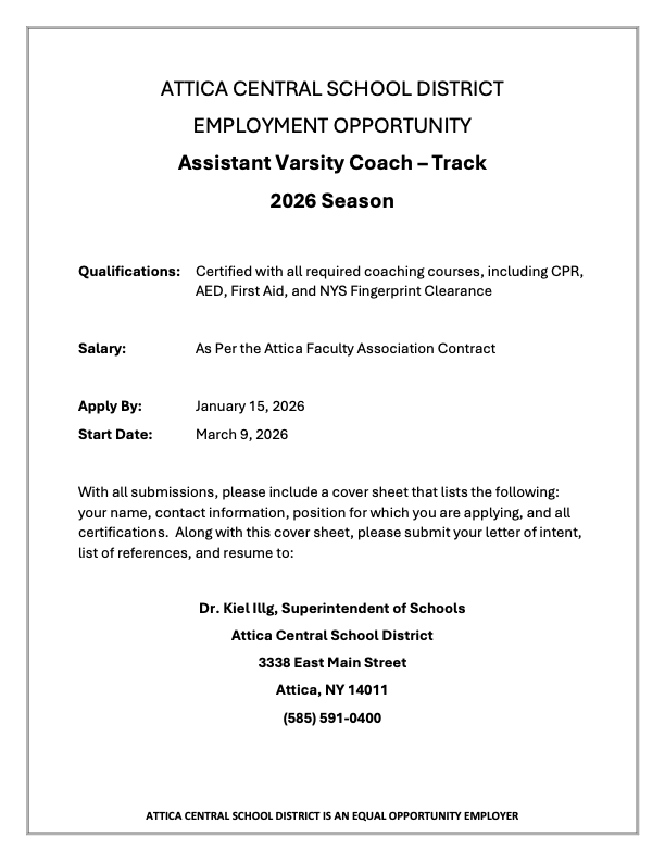 Job opening posting.