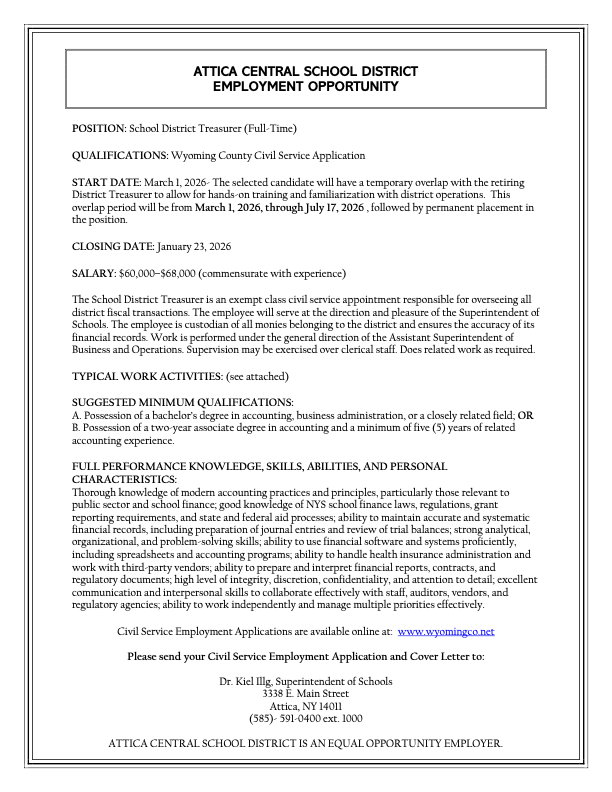 Job opening posting.