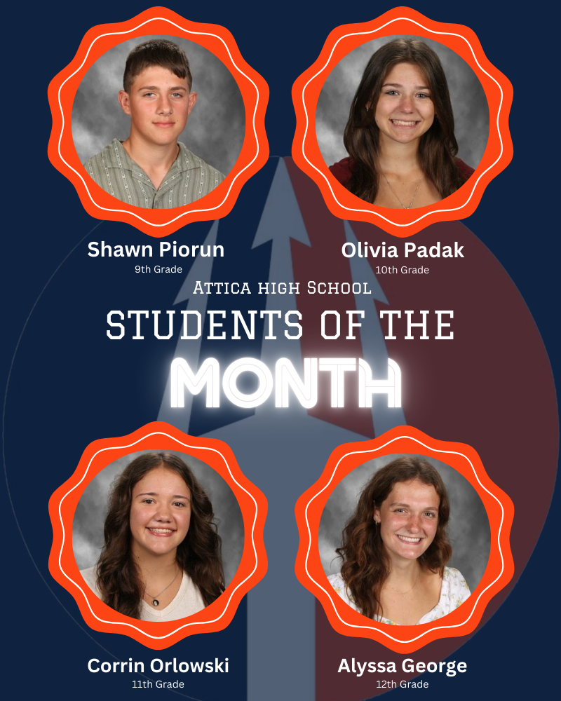 Student of the Month graphic.