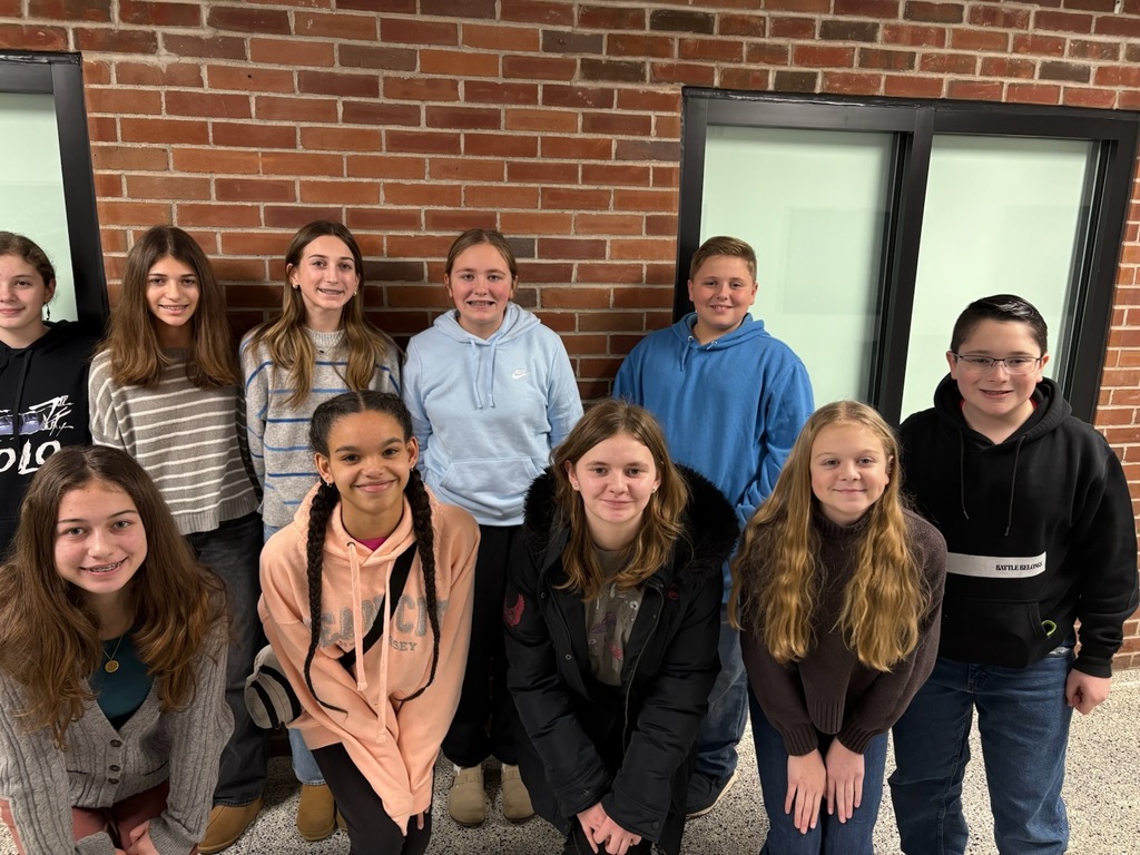 Members of our middle school math team pose for a photo following their 2nd place finish at their Jan. 6 meet. 