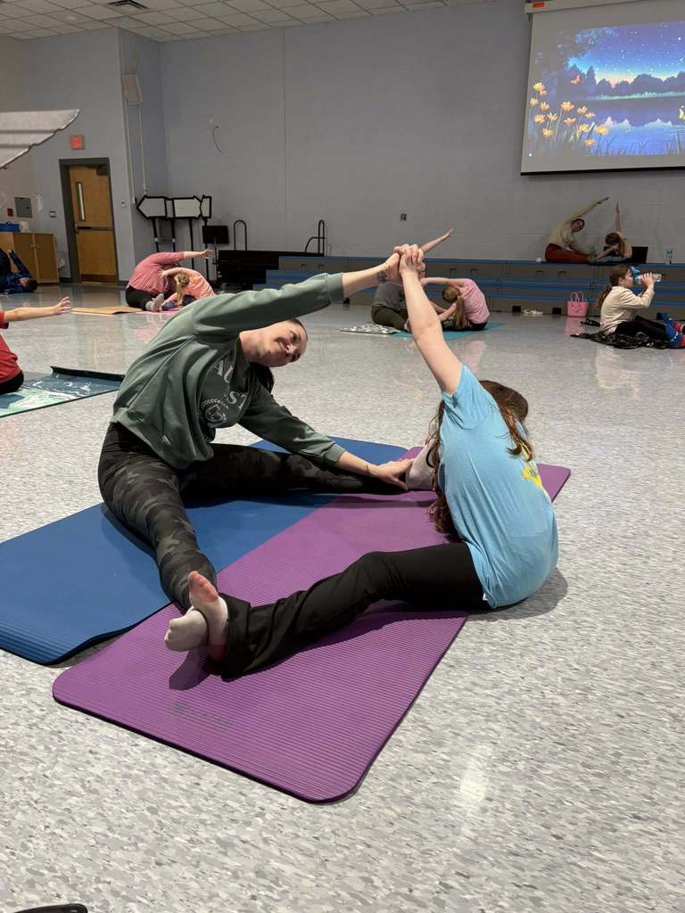 Scenes from Family Yoga Night Jan. 14 at Attica Elementary School. 