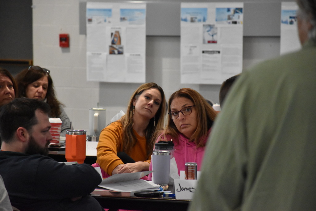Scenes from the mental health first aid training Friday morning at Attica Elementary School.  