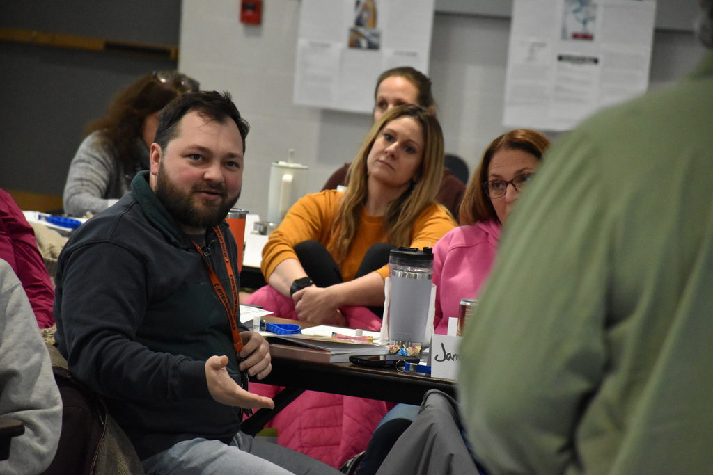 Scenes from the mental health first aid training Friday morning at Attica Elementary School.  