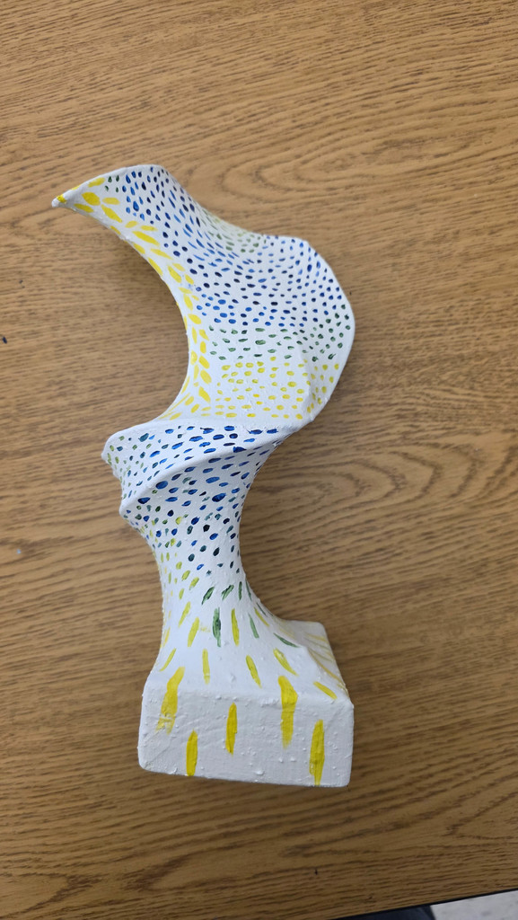 One of the pieces created by an Attica art student selected for the Arts Council for Wyoming County’s annual All-High School Art Show.