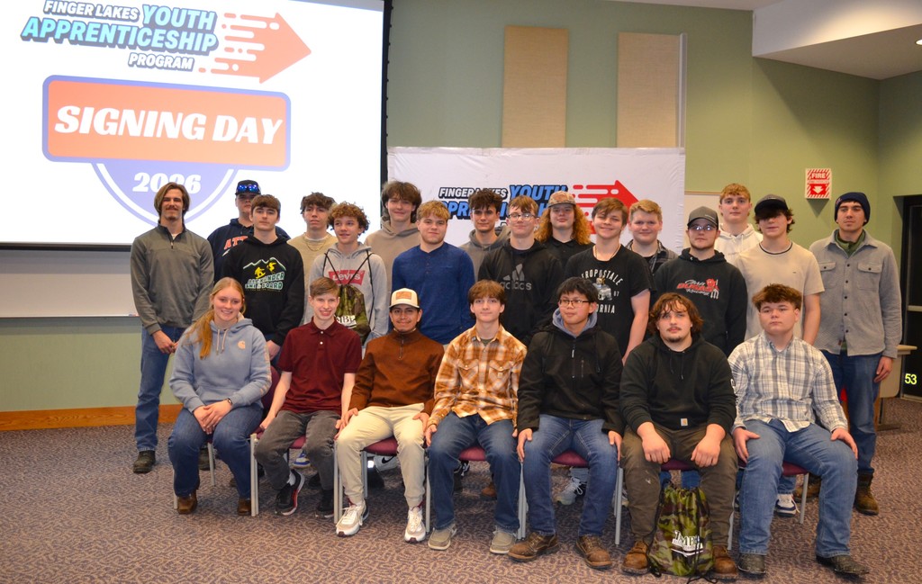 Scenes from the Finger Lakes Youth Apprenticeship Program’s annual signing day at Genesee Community College Jan. 28. 