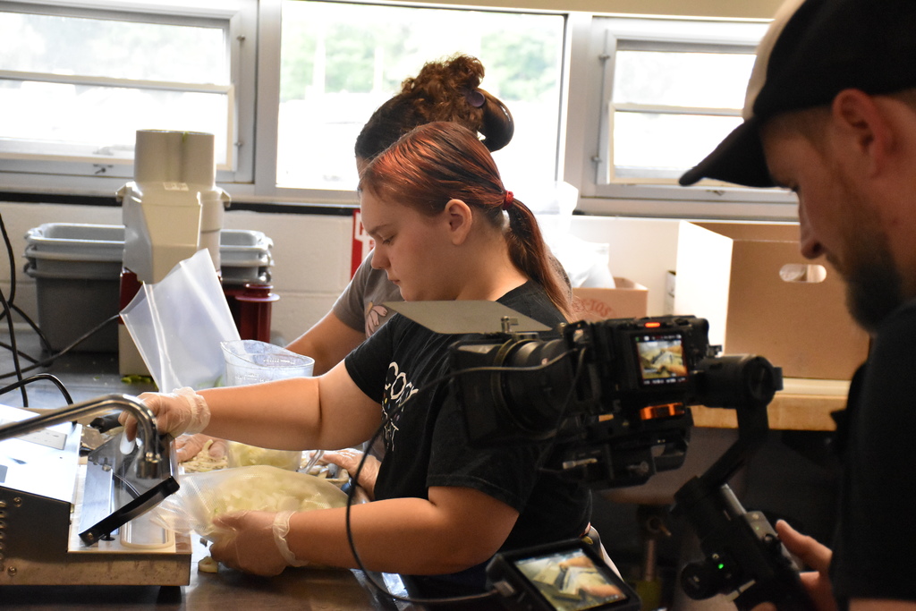 Scenes from a USDA film crew’s visit to Attica Central School District in August 2025. 