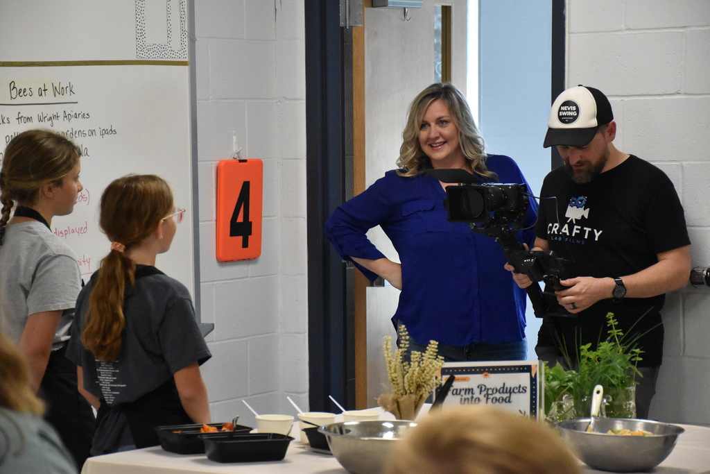 Scenes from a USDA film crew’s visit to Attica Central School District in August 2025. 