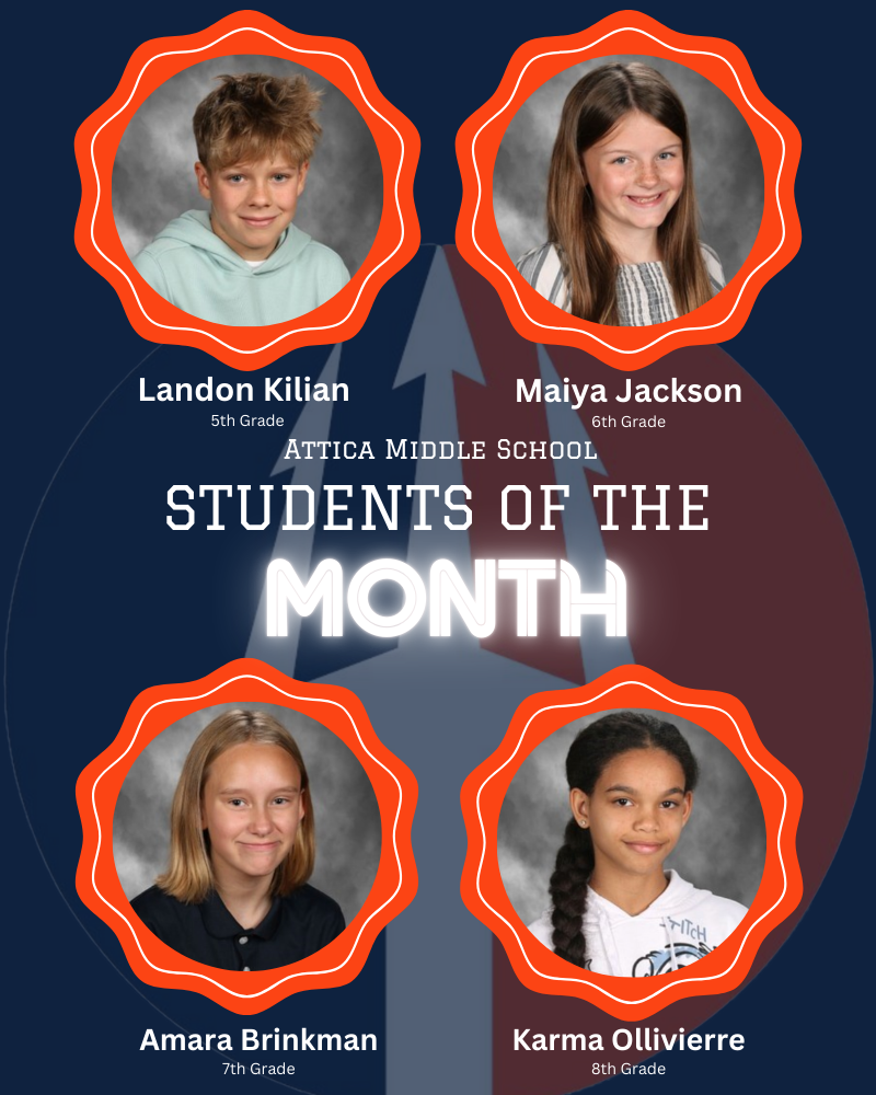 Student of the Month graphic.
