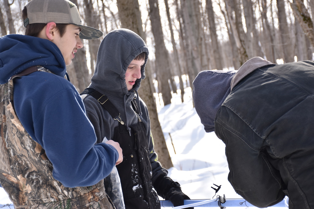 FFA members tap maple trees and run mainline Feb. 13. 