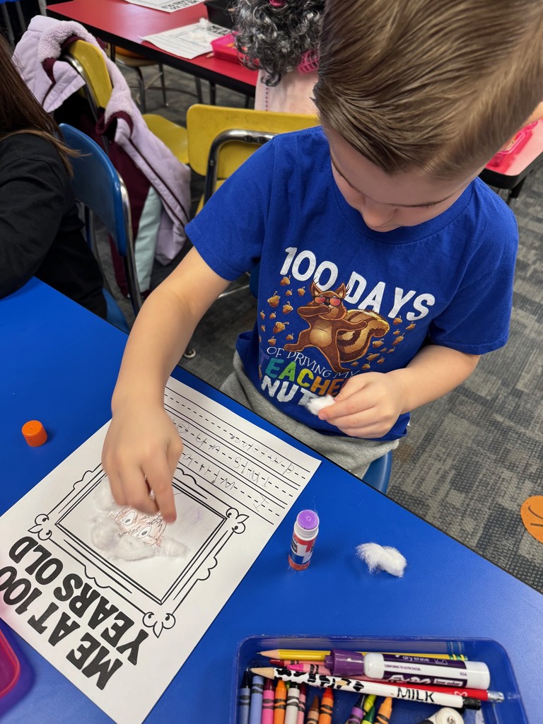 Scenes from Audra Landis’s kindergarteners’ 100th day of school celebration Tuesday.