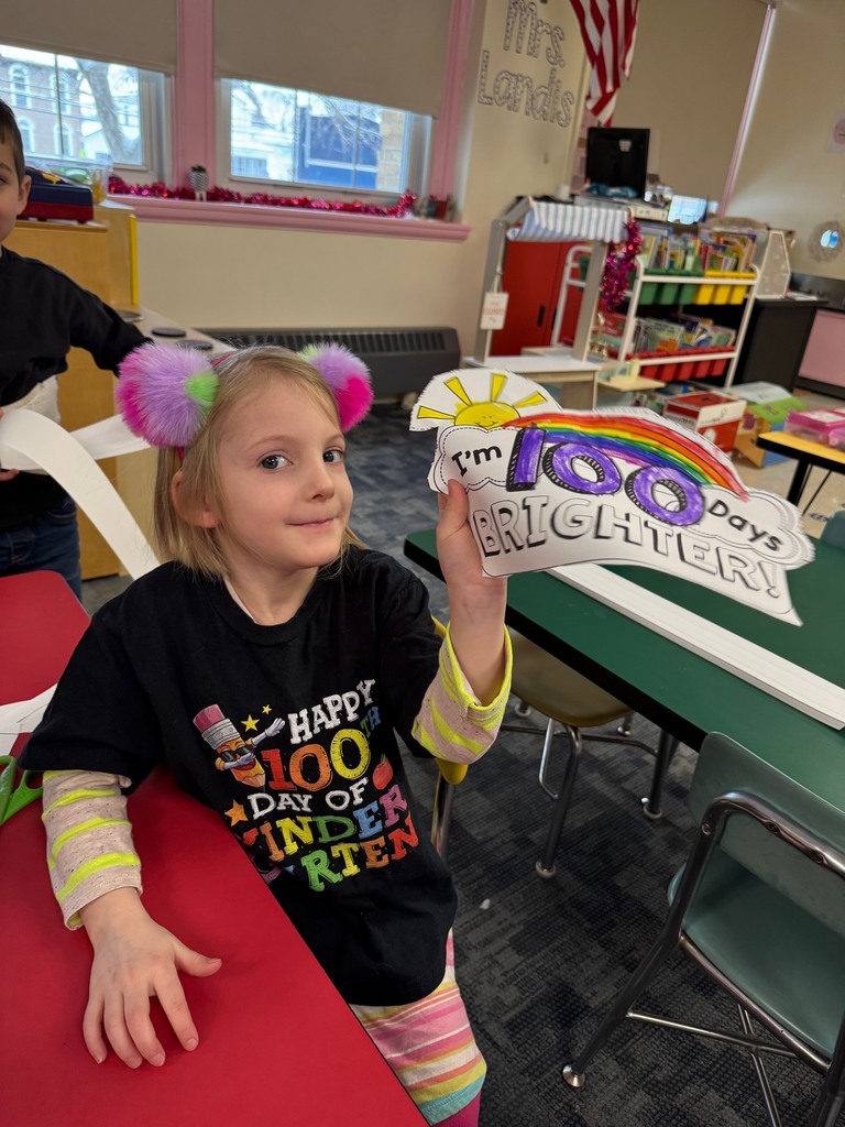 Scenes from Audra Landis’s kindergarteners’ 100th day of school celebration Tuesday.