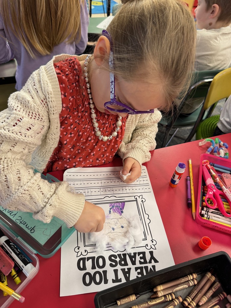 Scenes from Audra Landis’s kindergarteners’ 100th day of school celebration Tuesday.
