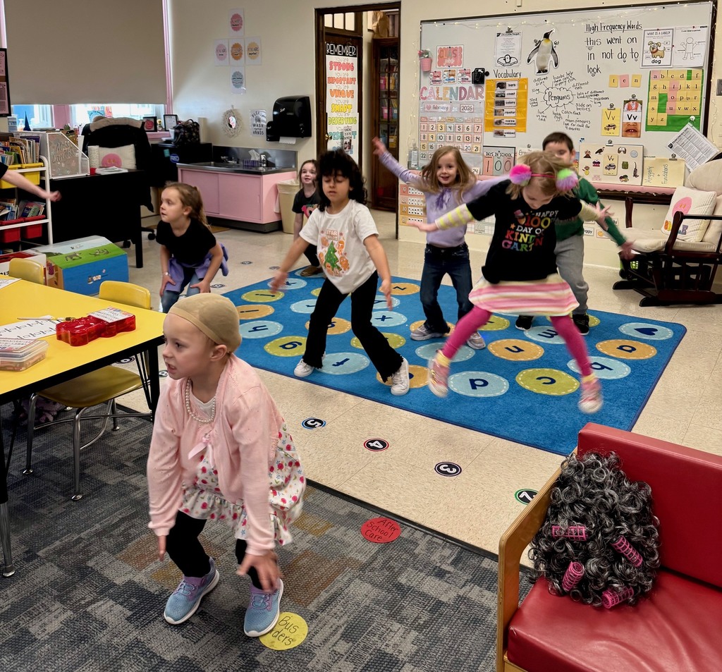 Scenes from Audra Landis’s kindergarteners’ 100th day of school celebration Tuesday.