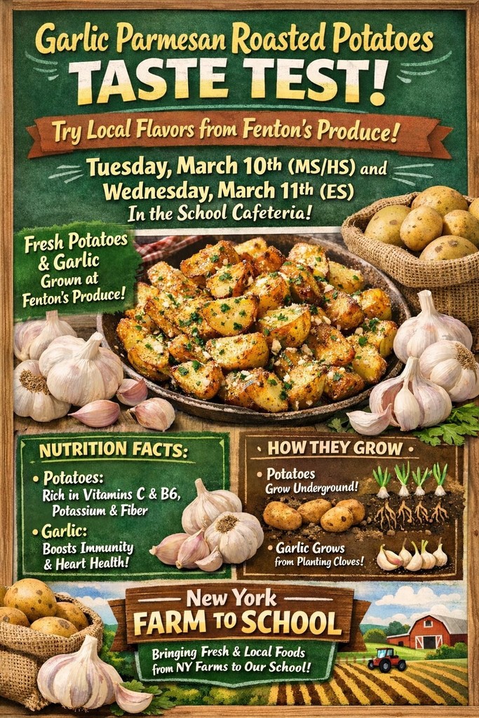 Taste test informational flyer.