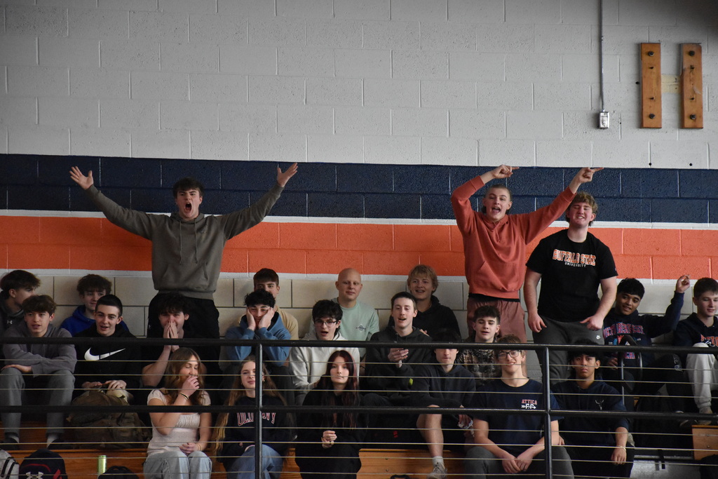 Scenes from our teacher-student volleyball games Monday, March 9. 