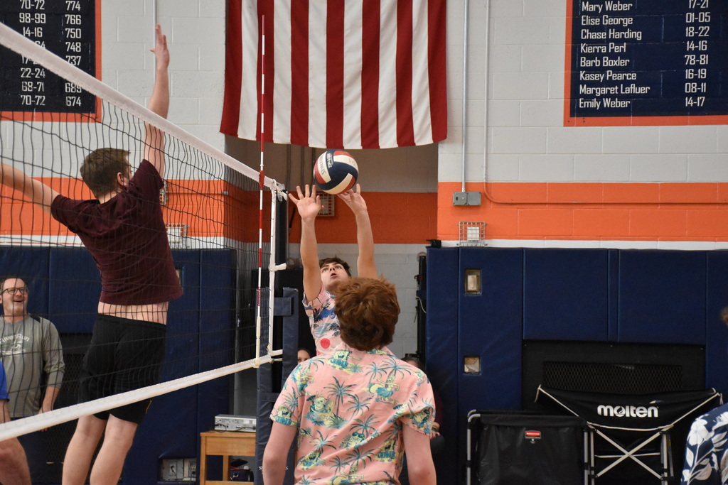 Scenes from our teacher-student volleyball games Monday, March 9. 