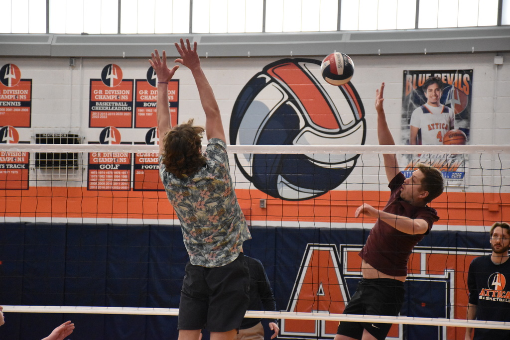 Scenes from our teacher-student volleyball games Monday, March 9. 