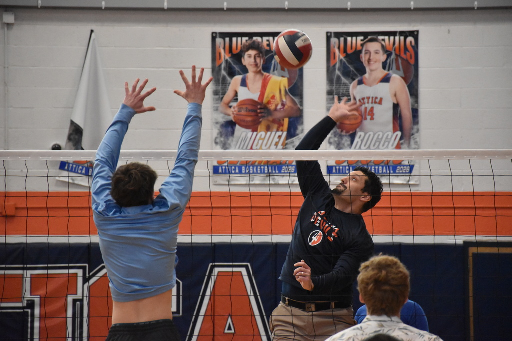 Scenes from our teacher-student volleyball games Monday, March 9. 