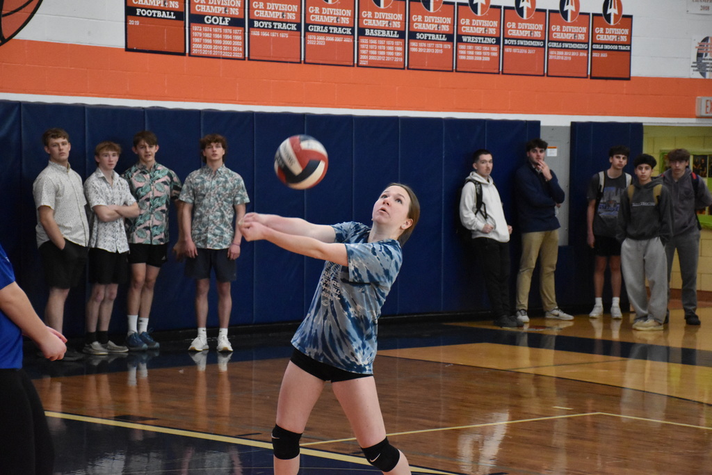 Scenes from our teacher-student volleyball games Monday, March 9. 