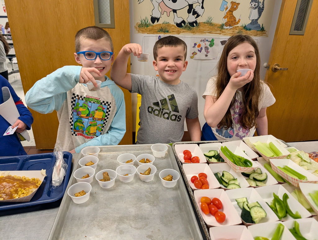 Scenes from our garlic parmesan roasted potato taste test at Attica Elementary School March 11.