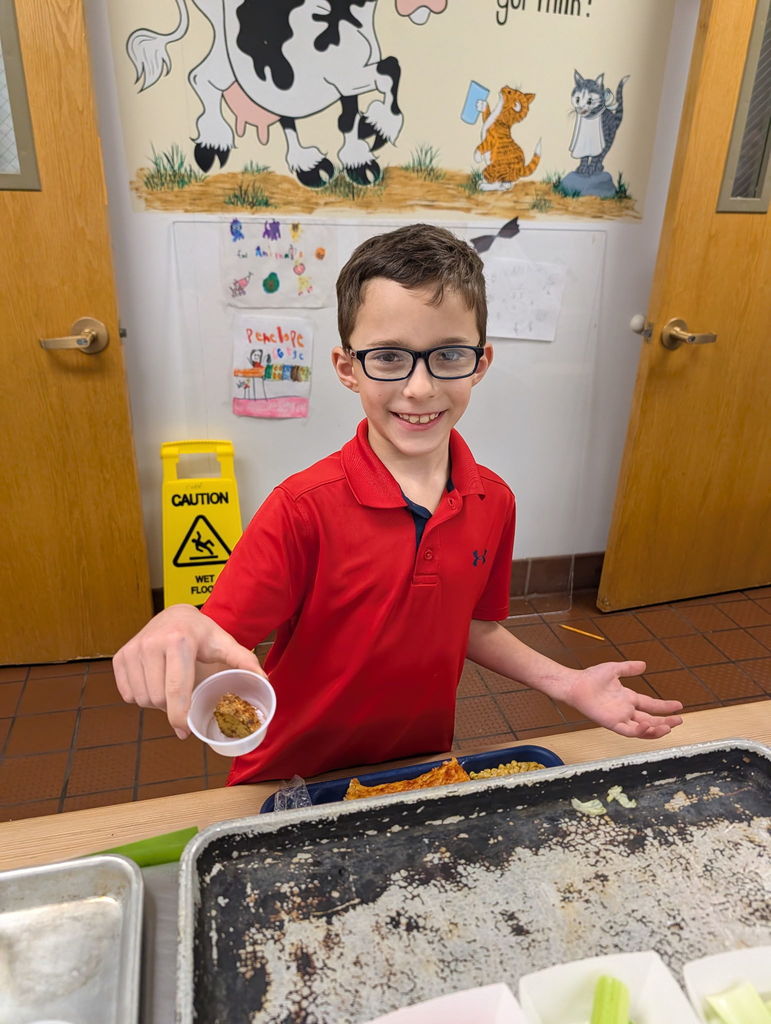 Scenes from our garlic parmesan roasted potato taste test at Attica Elementary School March 11.