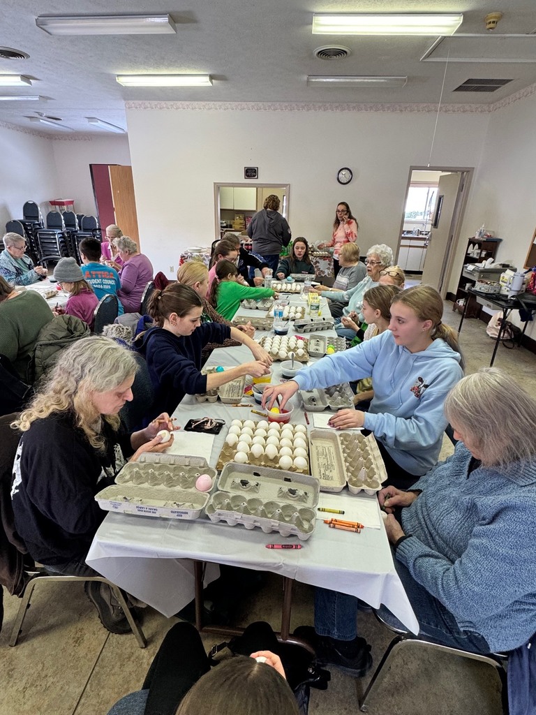 Scenes from our middle schoolers’ Easter egg-painting outing with local senior citizens last week. 