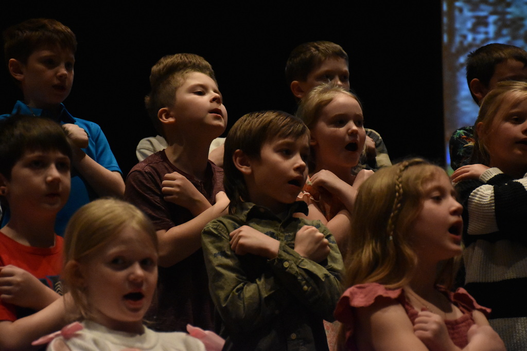 Scenes from our second graders’ folk music concert Thursday, March 26. 