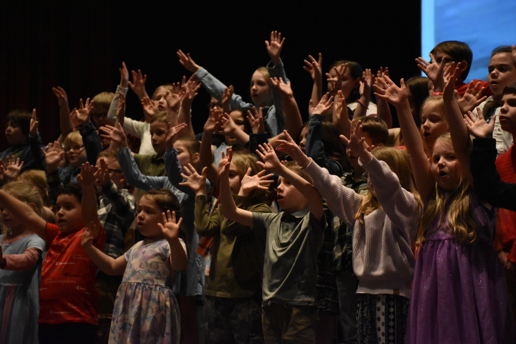 Scenes from our second graders’ folk music concert Thursday, March 26. 