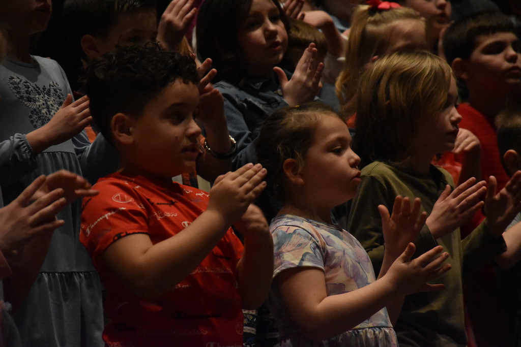 Scenes from our second graders’ folk music concert Thursday, March 26. 