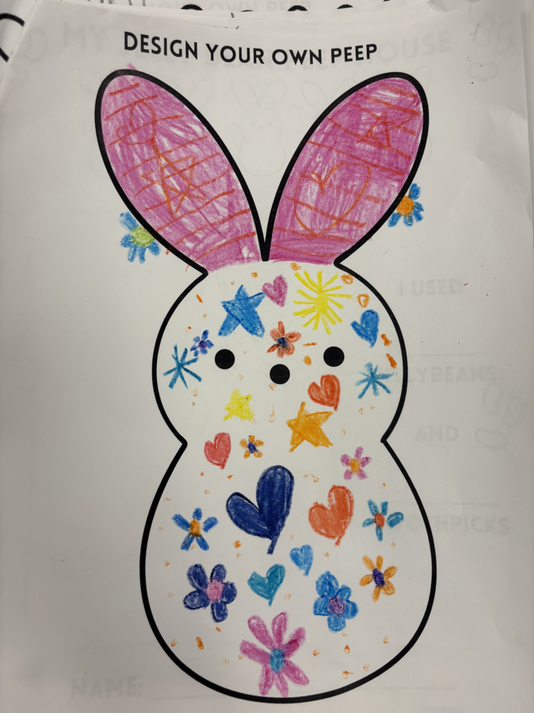 Scenes from peep day in Kristin Janes’ kindergarten class. 