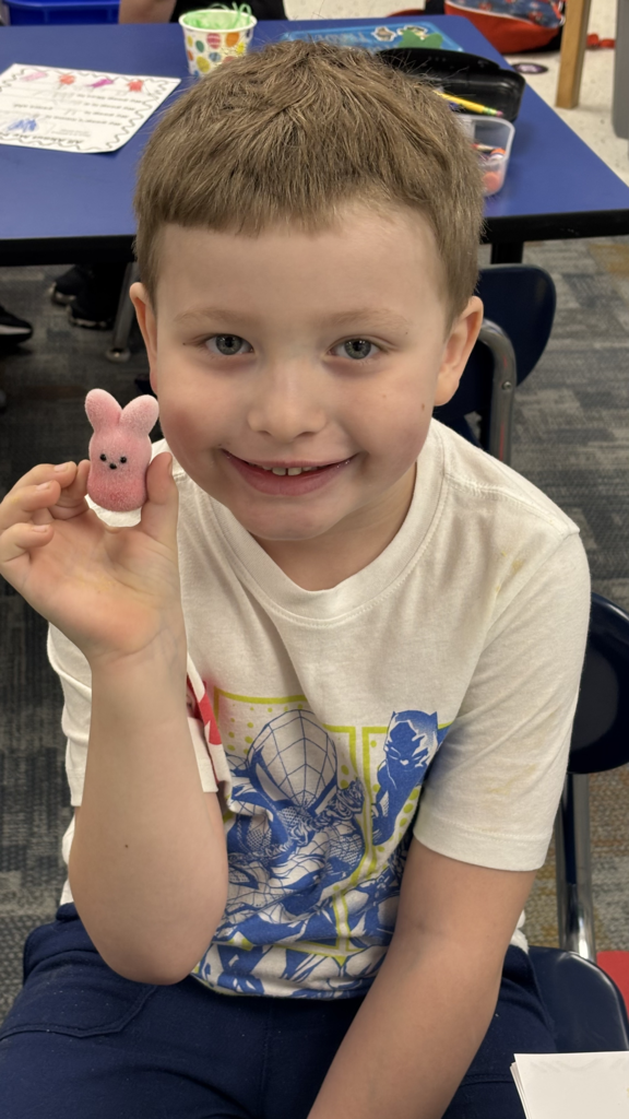 Scenes from peep day in Kristin Janes’ kindergarten class. 