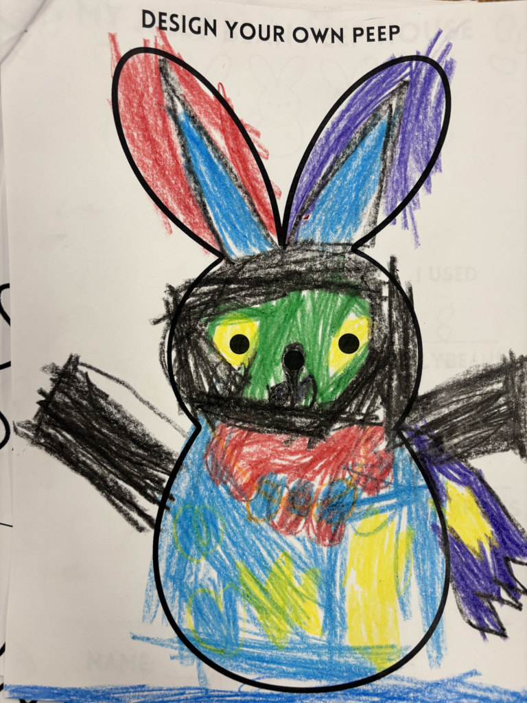 Scenes from peep day in Kristin Janes’ kindergarten class. 